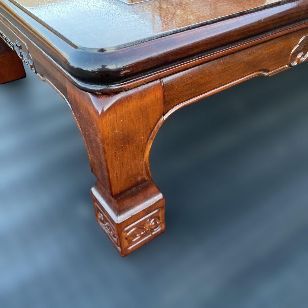 引き取りも歓迎家具調こたつ　長方形　木製こたつテーブル ダークブラウン座卓家具調