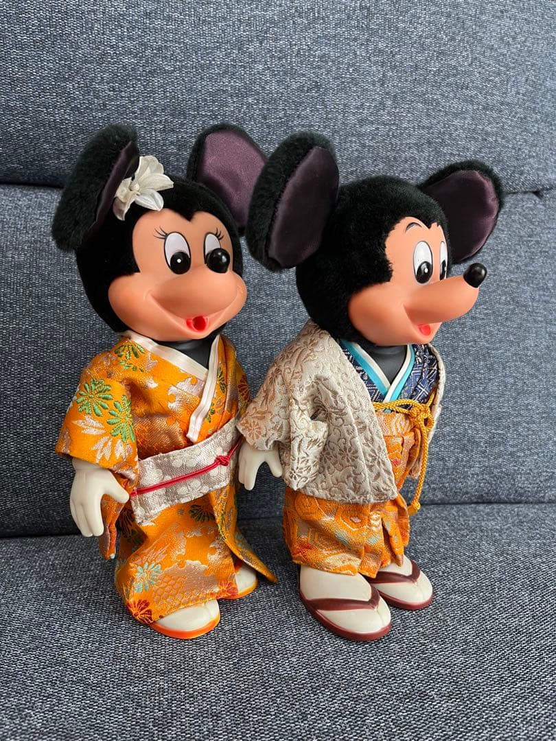 ミッキーミニー　フィギュア　ヤングエポック　着物　レトロ