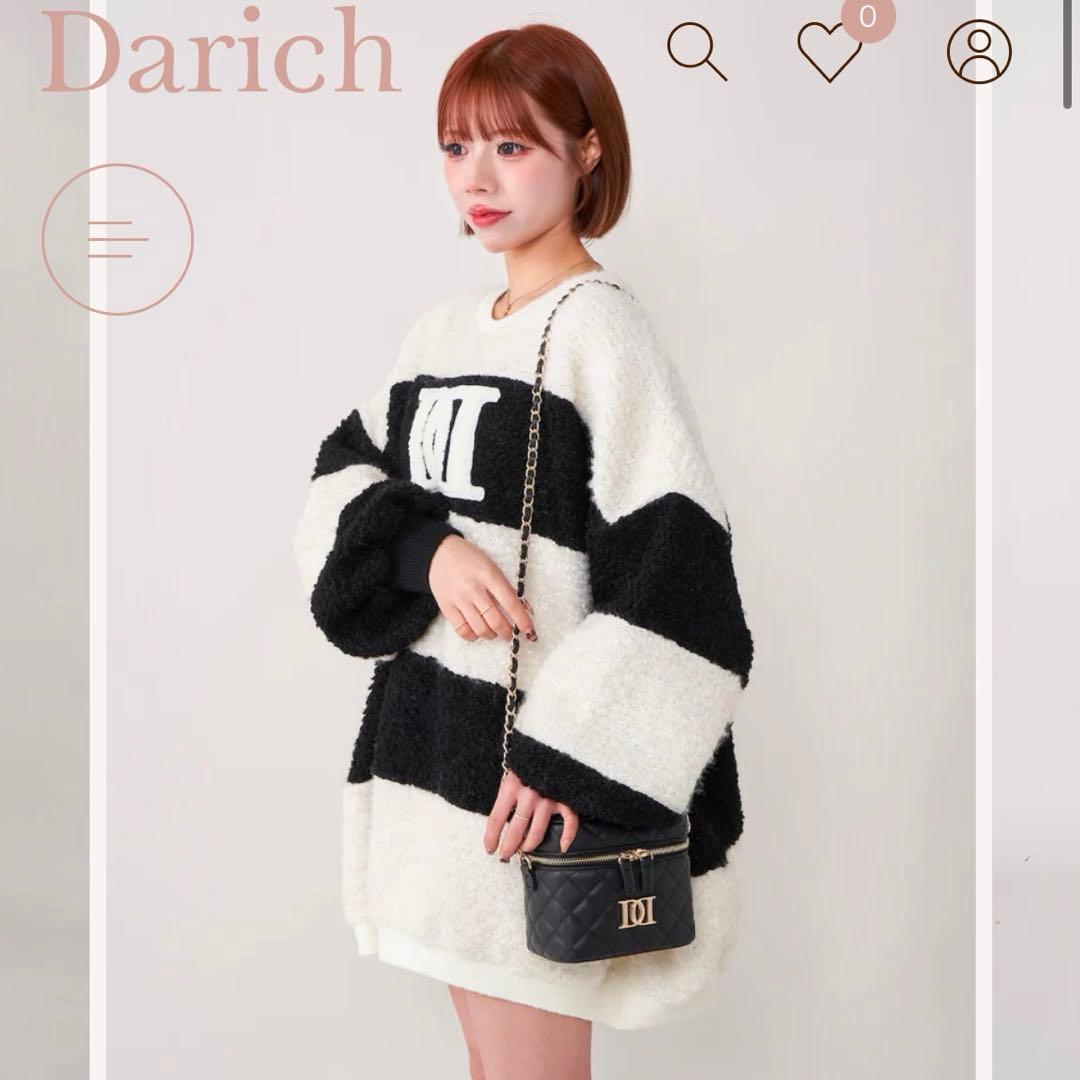 Darich キルティングバッグ　ゴールドパーツ　ブラック