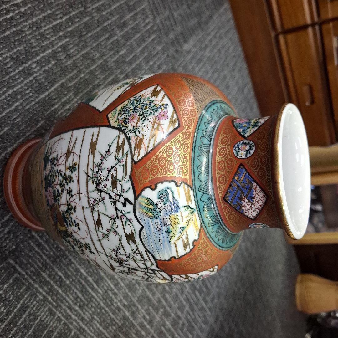 九谷焼金襴手大花瓶