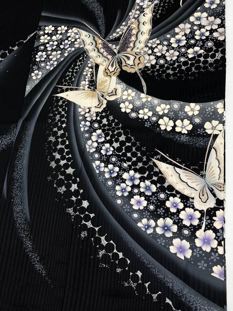 振袖 銀刺繍 銀彩 金彩 蝶 紋意匠 ガード加工済 S200