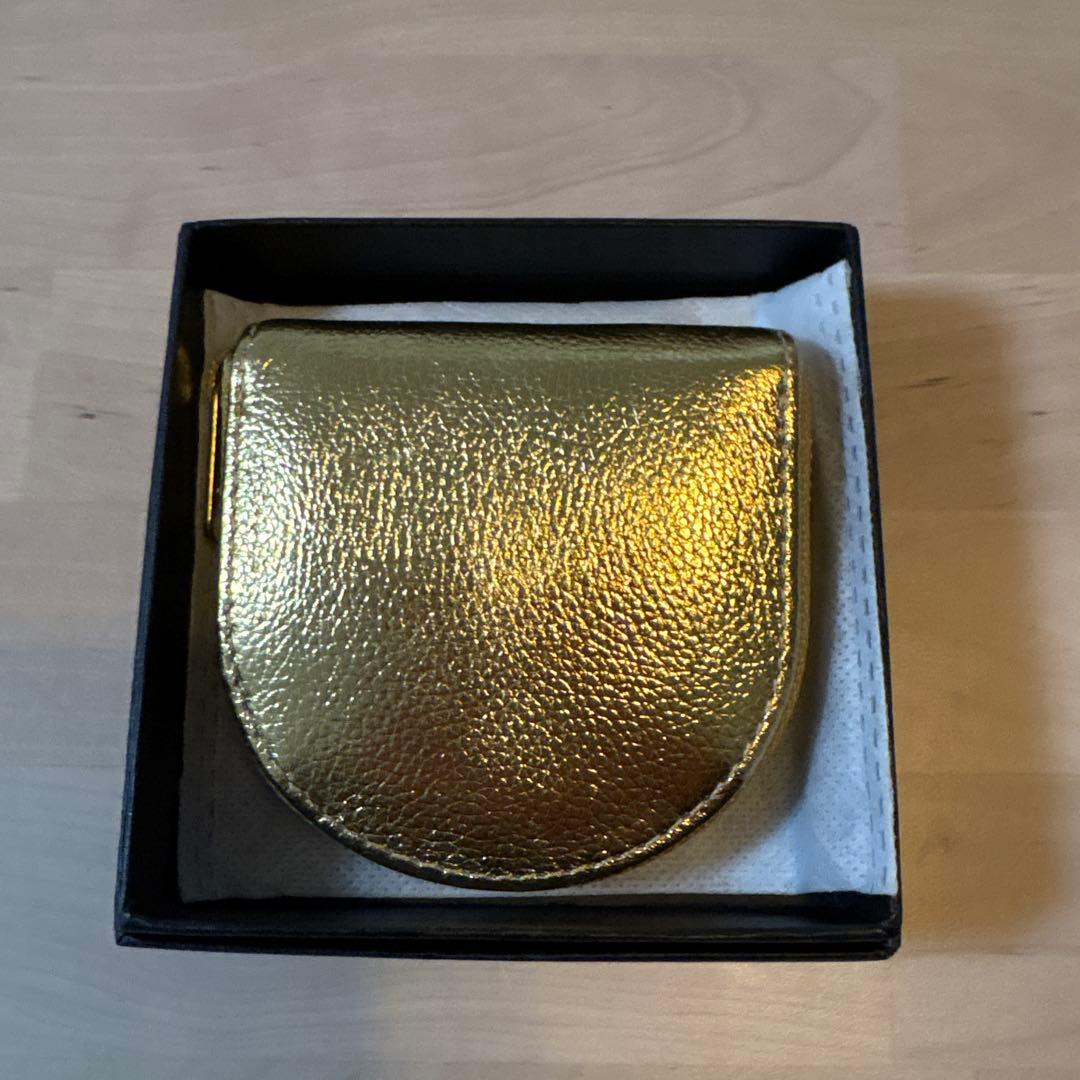 皇居 財布 小銭ケース 金色 ゴールド 箱付き