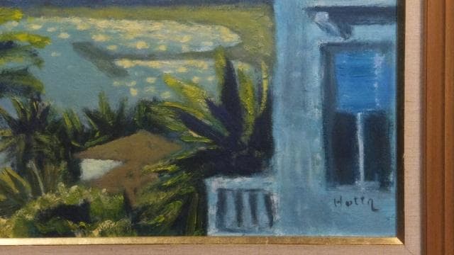 一枚の絵取扱作品　堀田高　直筆サイン『南仏カーニュにて　マントン暮色』0709C