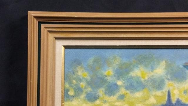 一枚の絵取扱作品　堀田高　直筆サイン『南仏カーニュにて　マントン暮色』0709C