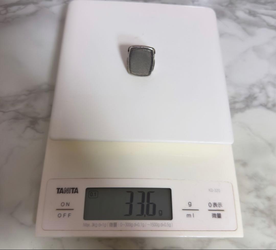 ボッテガ シルバー 925 アンティーク リング シグネット 印台 古着