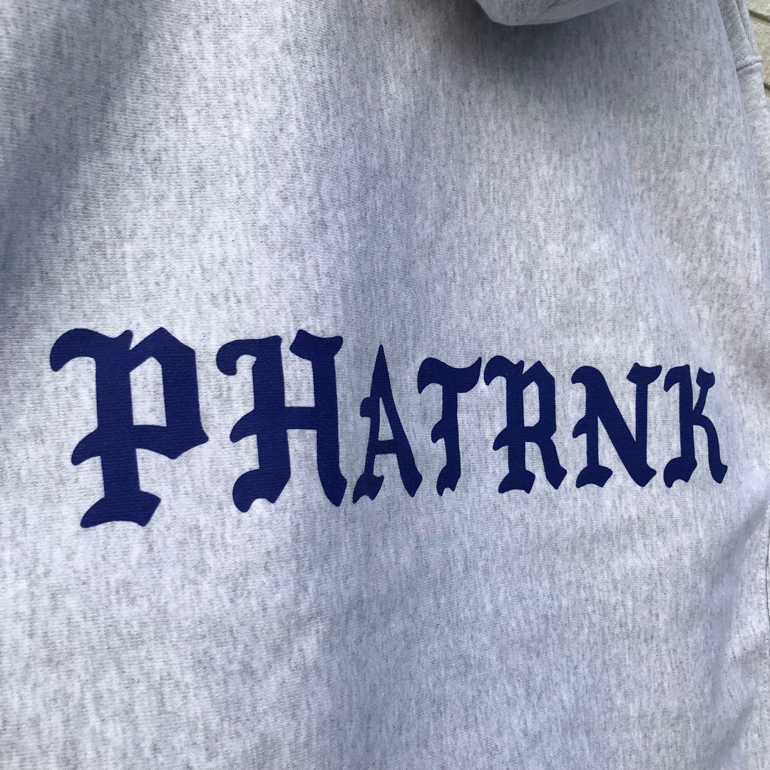 PHATRNK×SRVNTZ　パーカー　XL　アッシュグレー　ブルー
