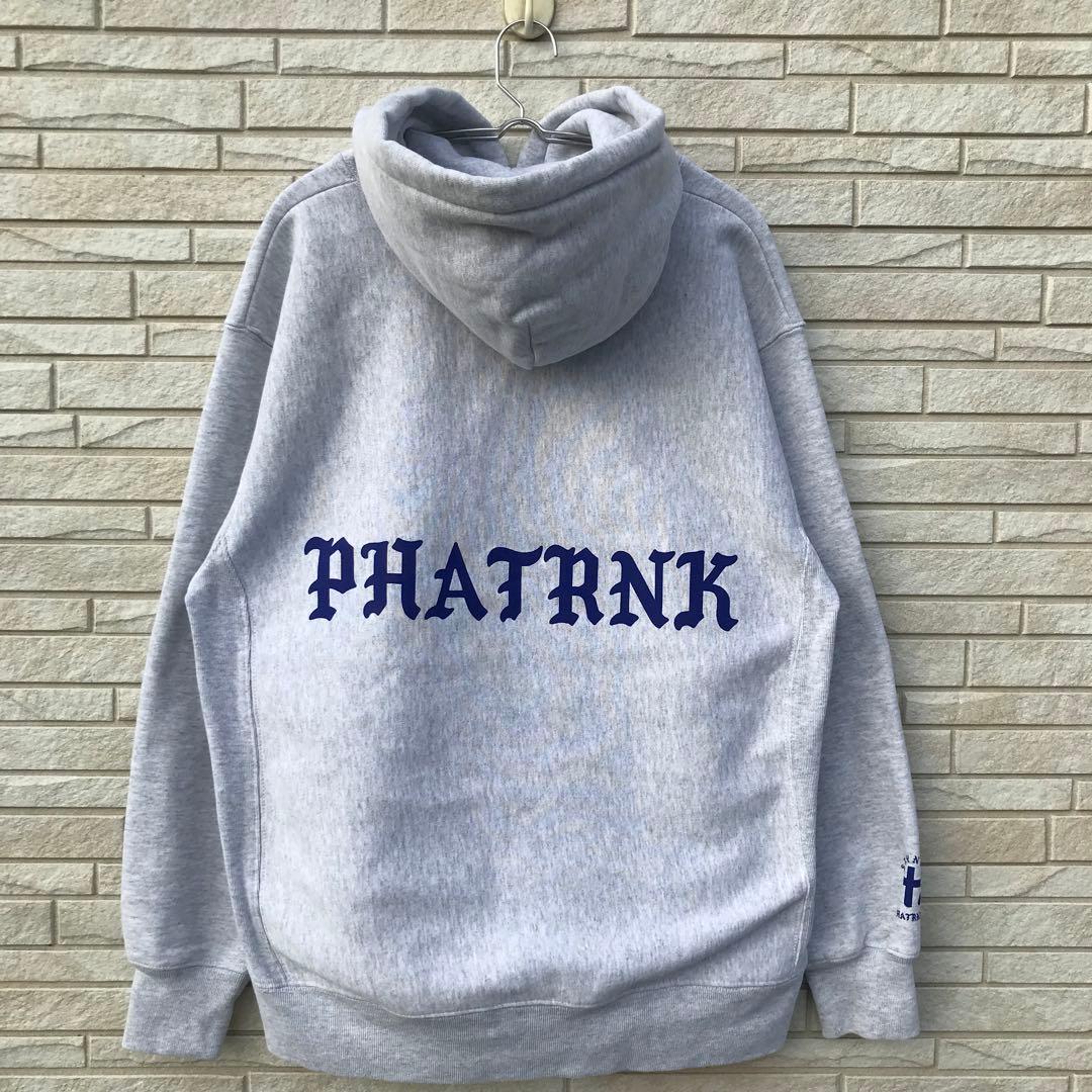 PHATRNK×SRVNTZ　パーカー　XL　アッシュグレー　ブルー