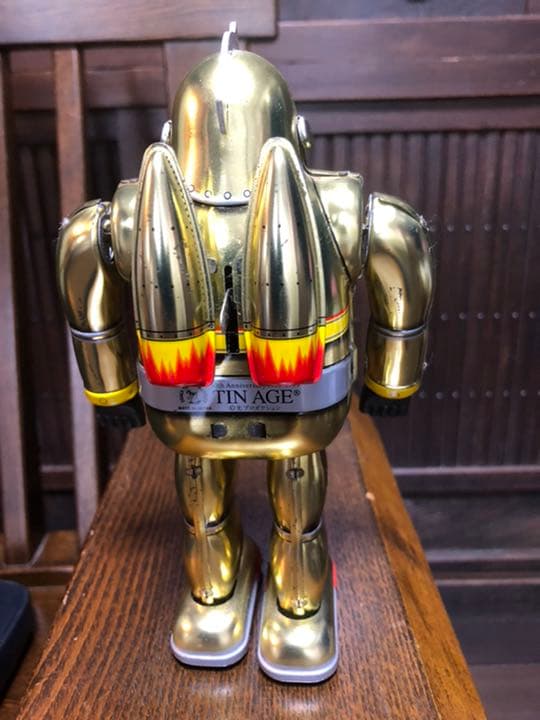 【新品・未使用】鉄人28号NO1 大阪ブリキ 10周年記念版 ゴールド