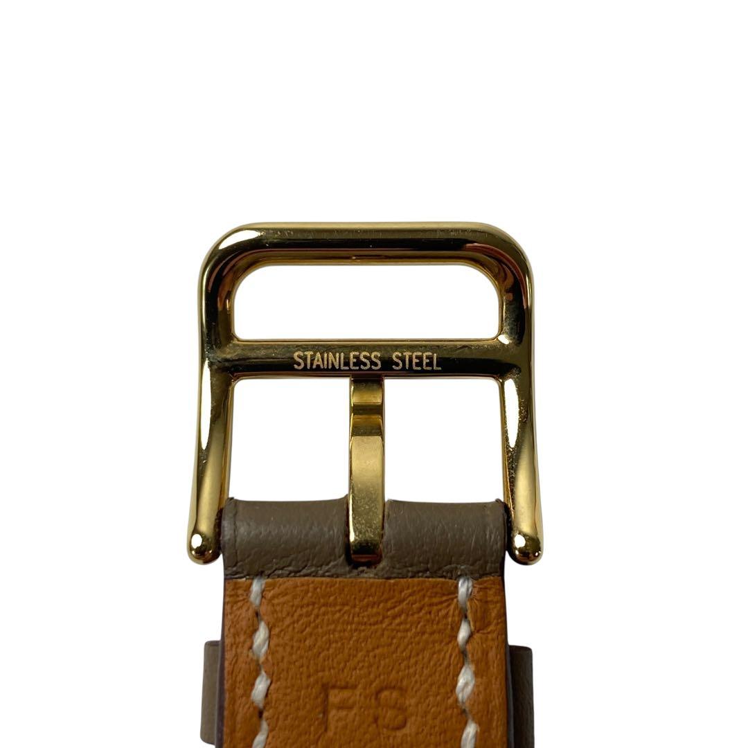 美品 エルメスHERMES Hウォッチベルト エトゥープ Z刻印 HH1.201