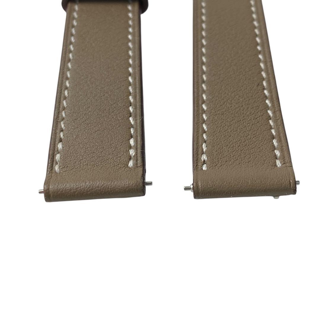 美品 エルメスHERMES Hウォッチベルト エトゥープ Z刻印 HH1.201