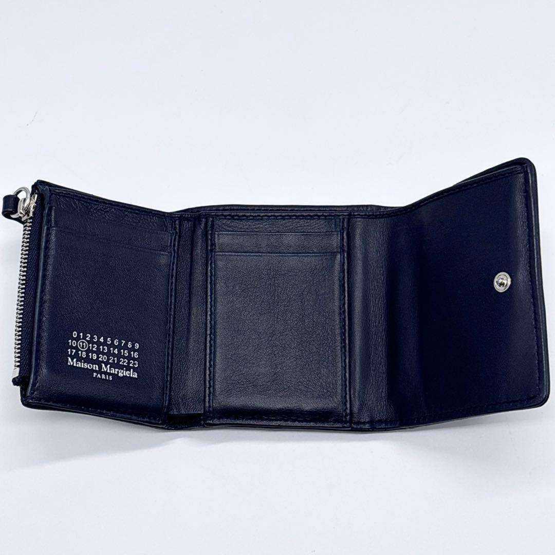 激レア✨ メゾンマルジェラ　三つ折り財布 グラムスラム　ネイビー 紺色