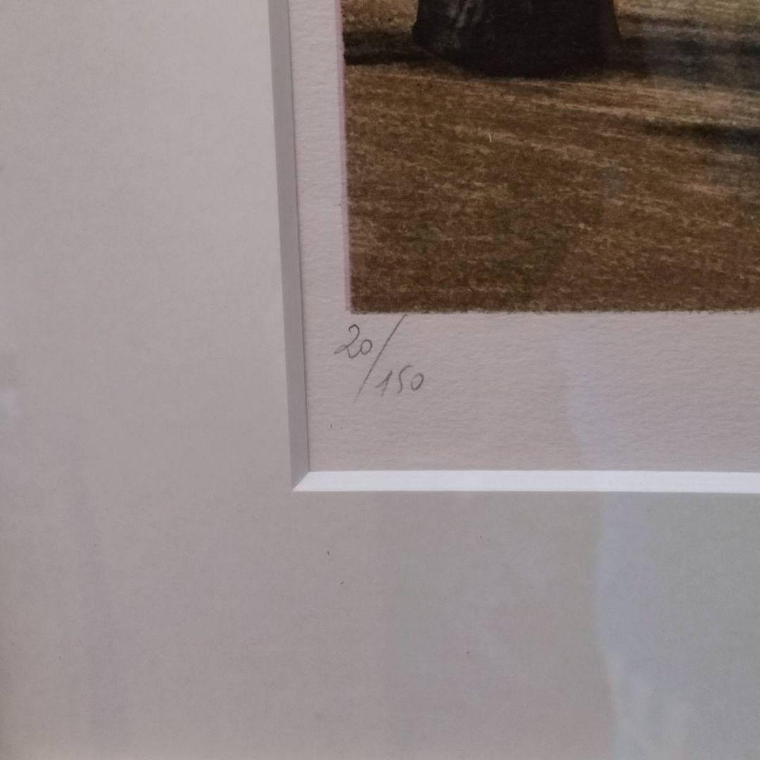 ジャック・デペルト　リトグラフ　橋の見える風景