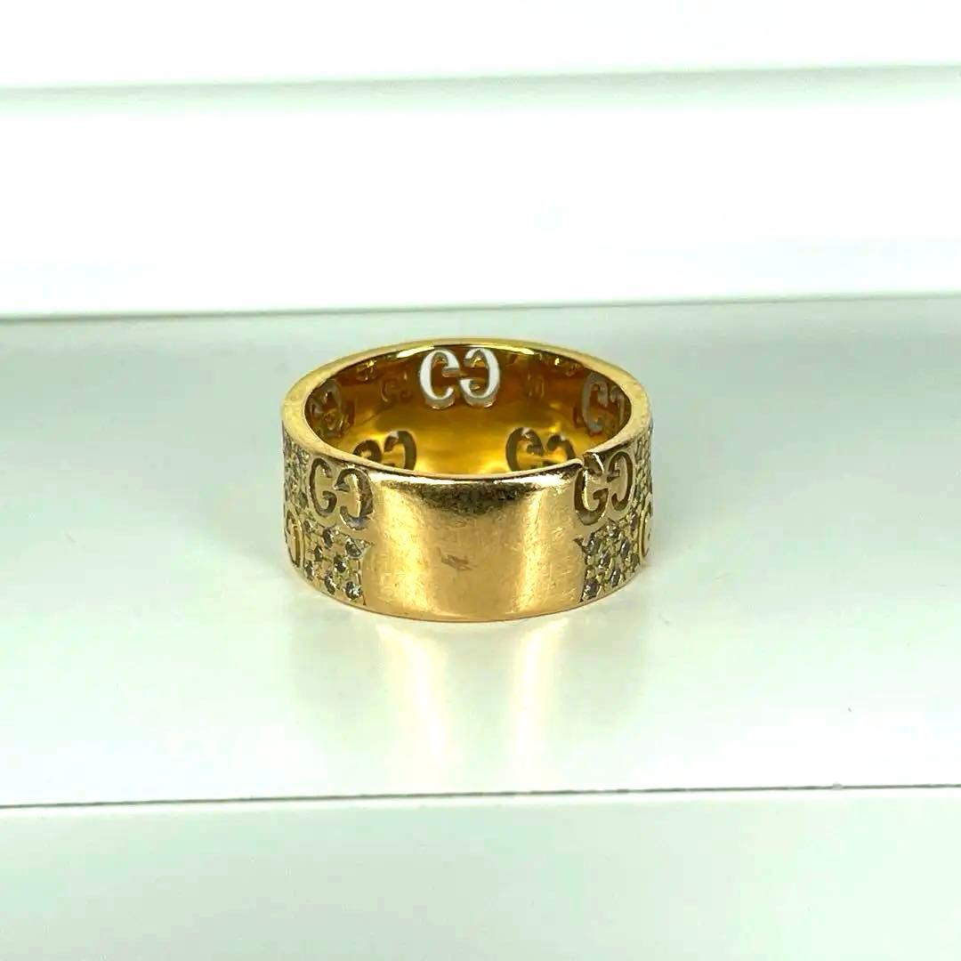 GUCCI K18イエローゴールド GGロゴリング 9.38g 15号