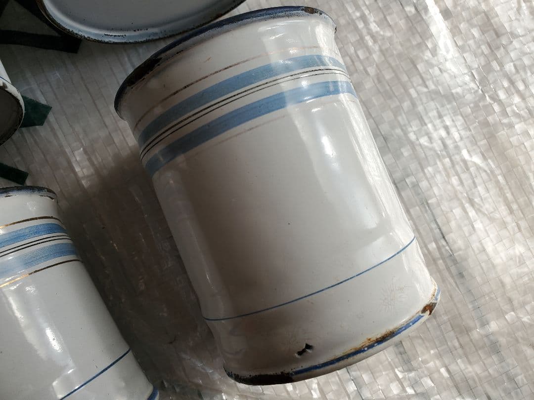 アンティーク　ホーロー　キャニスター　５個セット