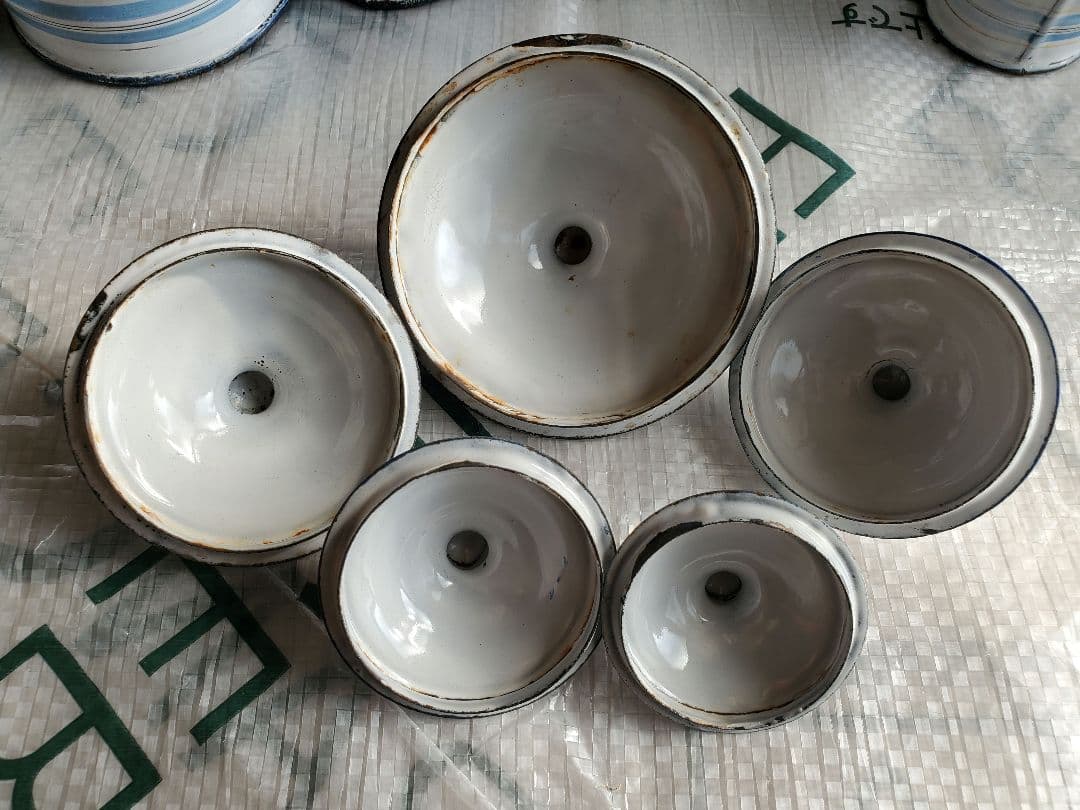 アンティーク　ホーロー　キャニスター　５個セット