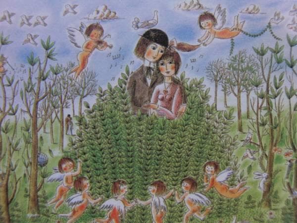 レイモン・ペイネ、【祝福の森】、希少な画集より、新品高級額・額装付