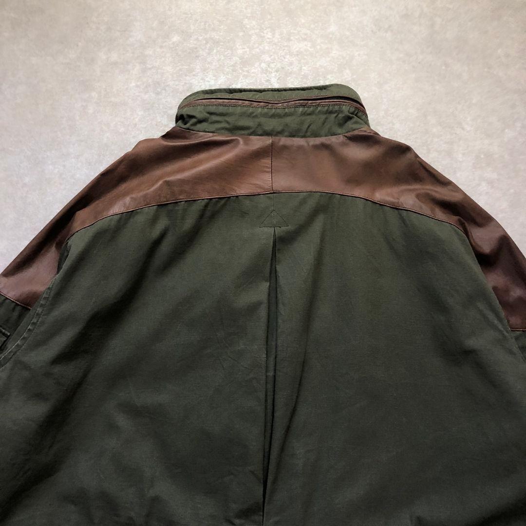 90〜00sヴィンテージエディーバウアーハンティングジャケット切り替えレザー