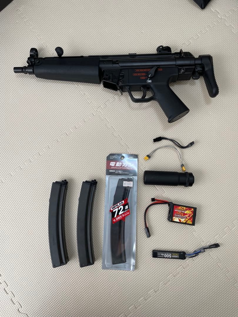 次世代MP5A5 サプレッサ＆マガジン予備2本＆リポセット