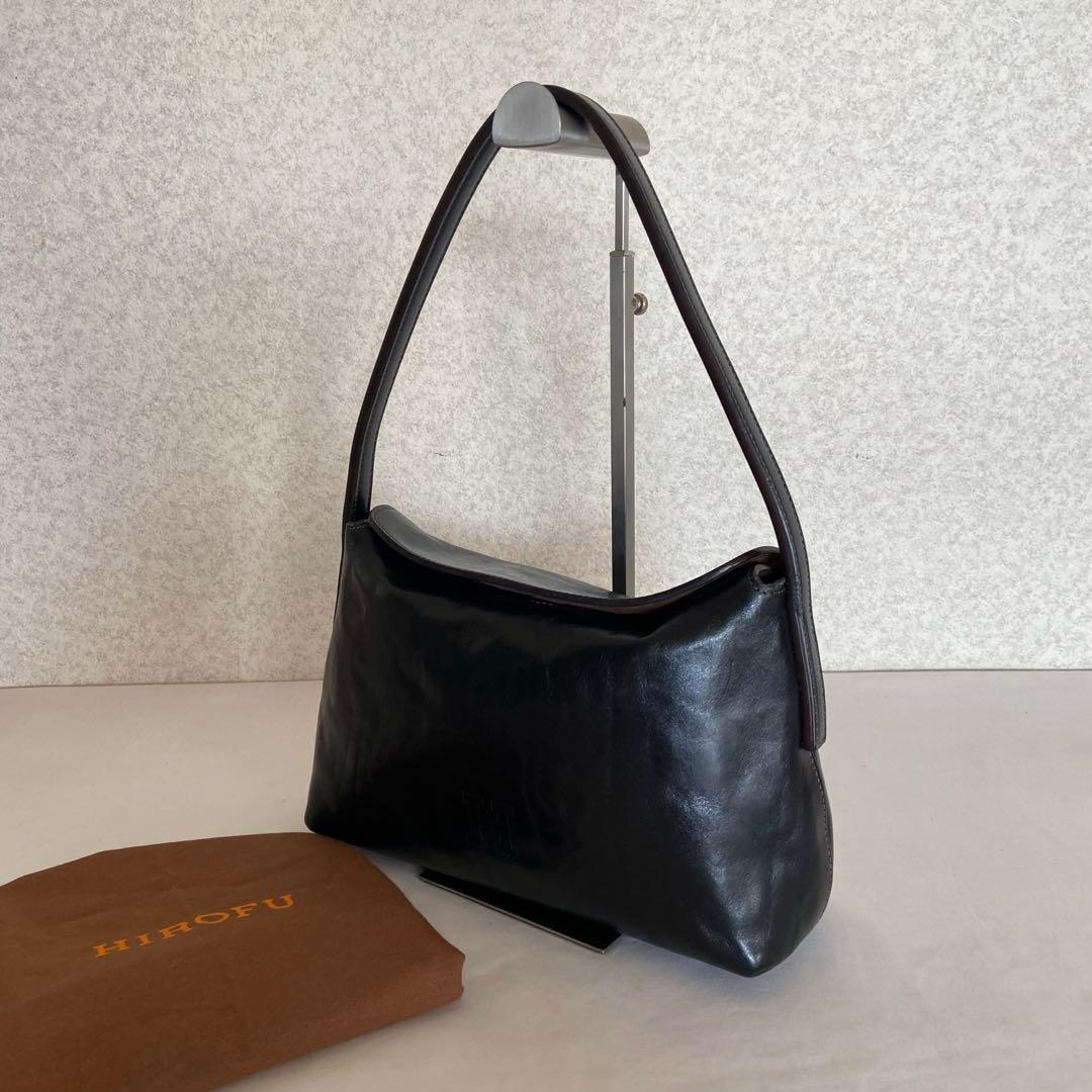 HIROFU ヒロフ ベリーナ 本革 レザー フォーマル バッグ 黒 希少