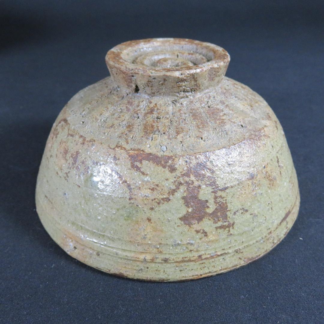 茶碗 窯傷 木箱 渦巻 無銘 抹茶碗 茶器 茶道具
