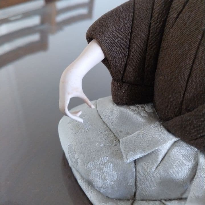 木目込み人形「三味線・男性」籠村美術織物作製⭐︎伝統工芸品