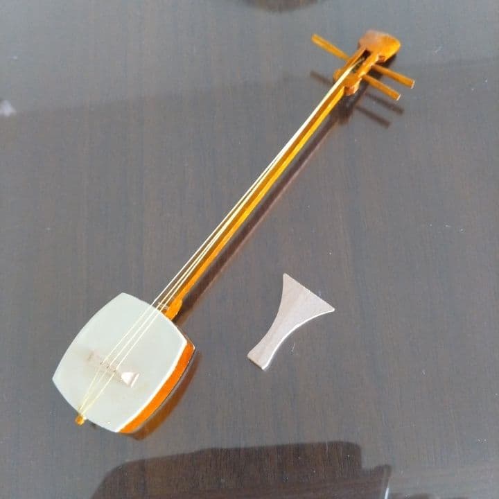 木目込み人形「三味線・男性」籠村美術織物作製⭐︎伝統工芸品