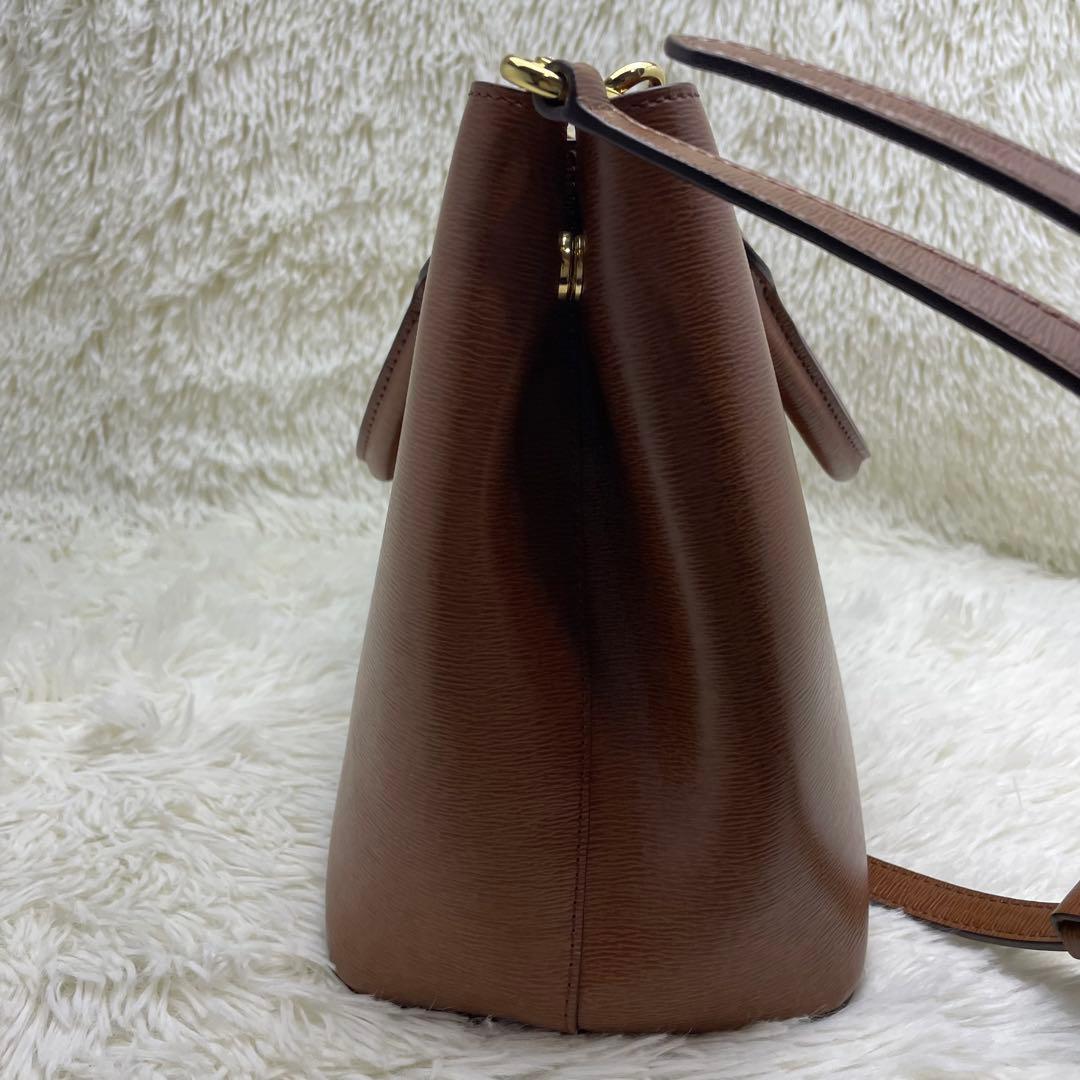 ローレンラルフローレン 2way ハンドバッグ ブラウン 保存袋付