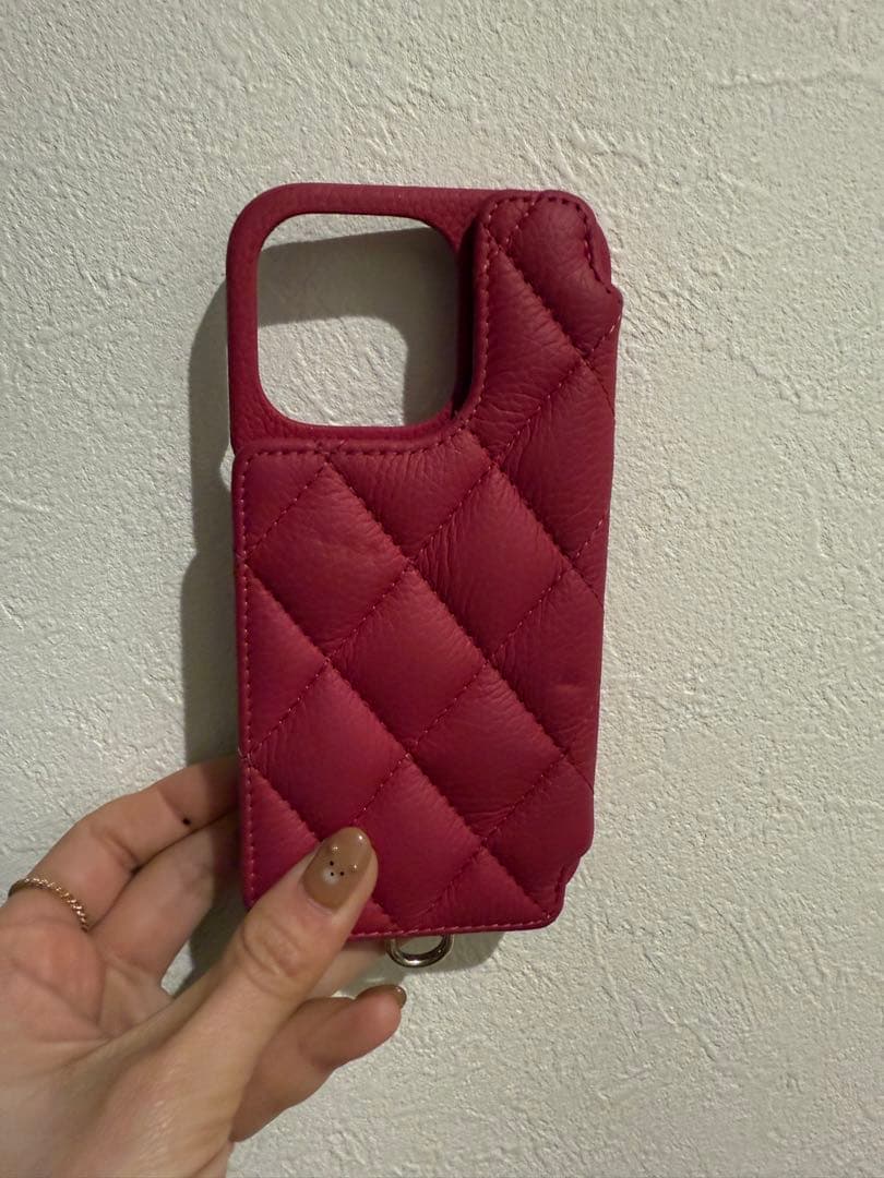 DEMIU ピンクレザー iPhoneケース