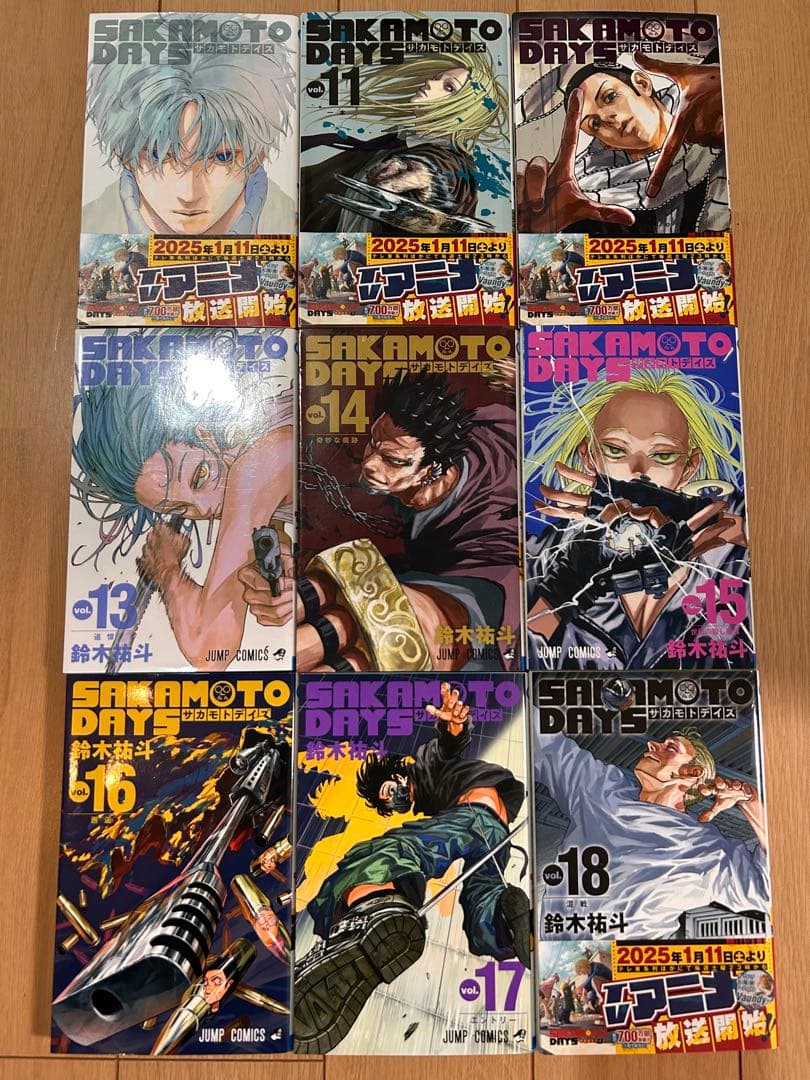 送料込SAKAMOTO DAYS全巻セット1-25公式ファンブック+アクリル4