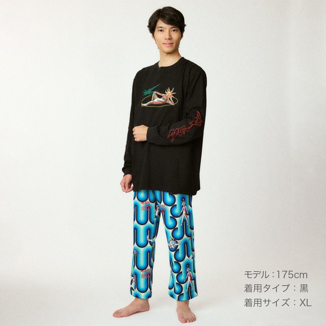 MONDEWORK×タローマン 刺繍ロンT 黒 XL