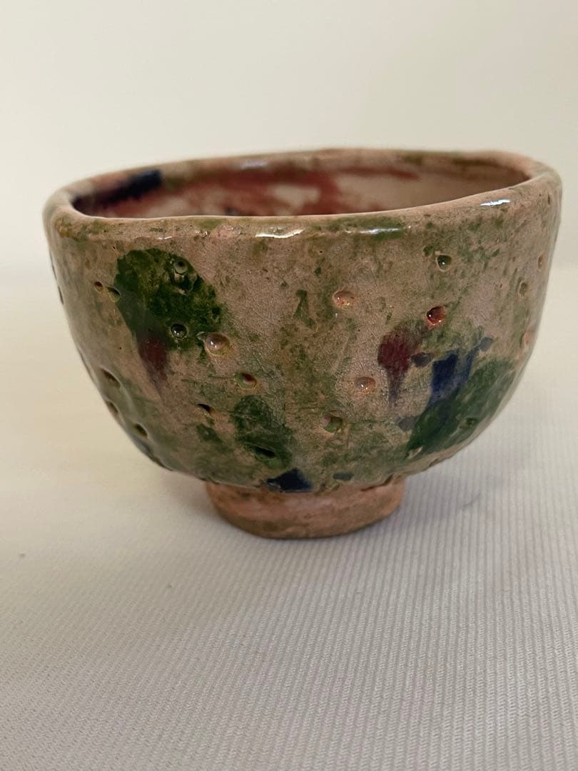 本物保証　出口王仁三郎　ぐい呑み　茶碗　耀盌　 口径8.8cm 高さ6.3cm