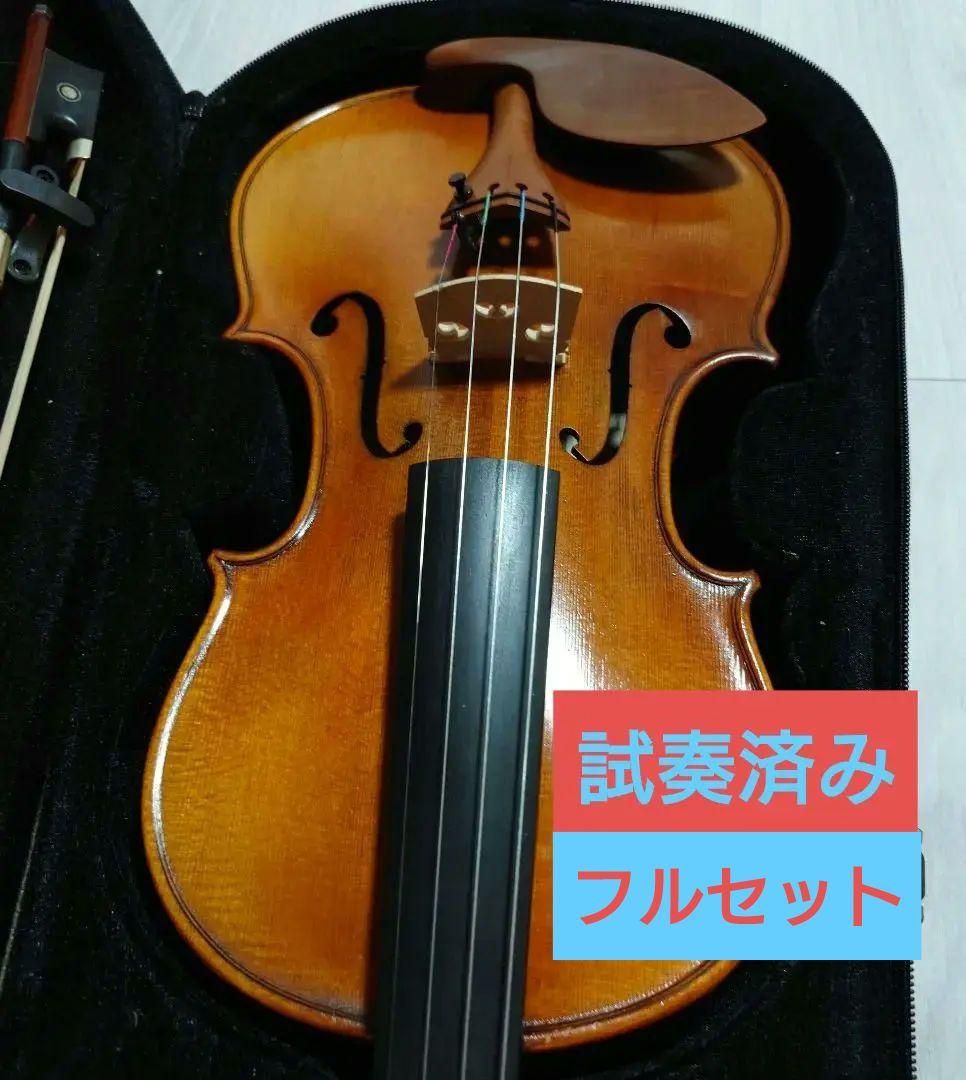 ニコロサンティNSN50S バイオリン　4/4 美品　弓、ケース、松脂、肩当付