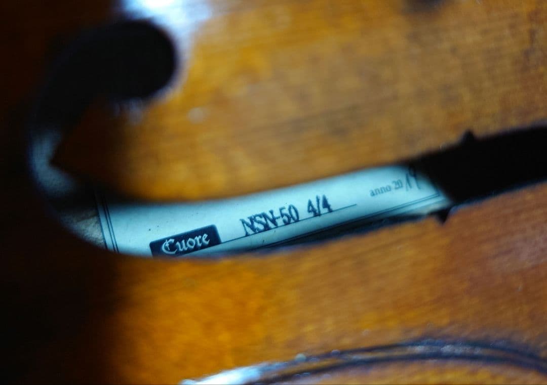 ニコロサンティNSN50S バイオリン　4/4 美品　弓、ケース、松脂、肩当付