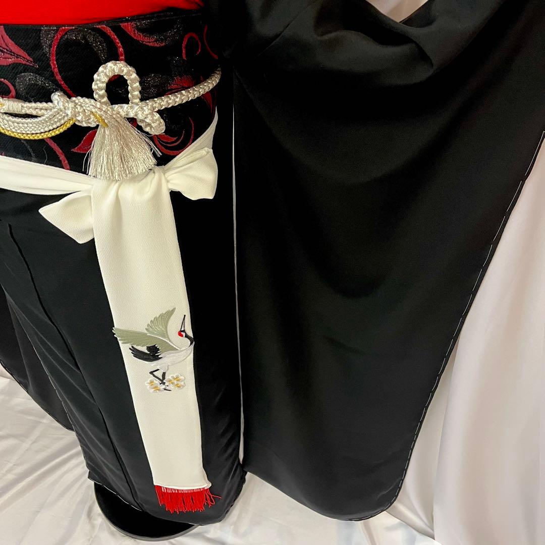 ◾️振袖フルセット■新品オリジナル■正絹無地振袖■黒振袖■成人式振り袖■振袖一式