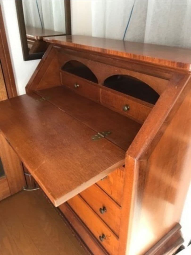イタリア製 アンティークライティングビューロー デスク チェスト