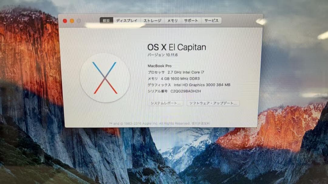 MacBook Pro (13-inch, Early 2011) 動作確認済