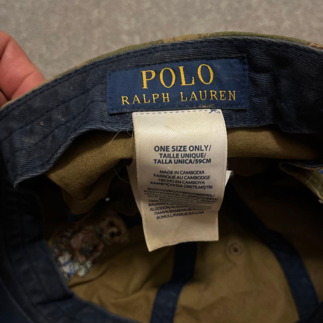 Polo Ralph Lauren Bear 迷彩キャップ テディベア刺繍