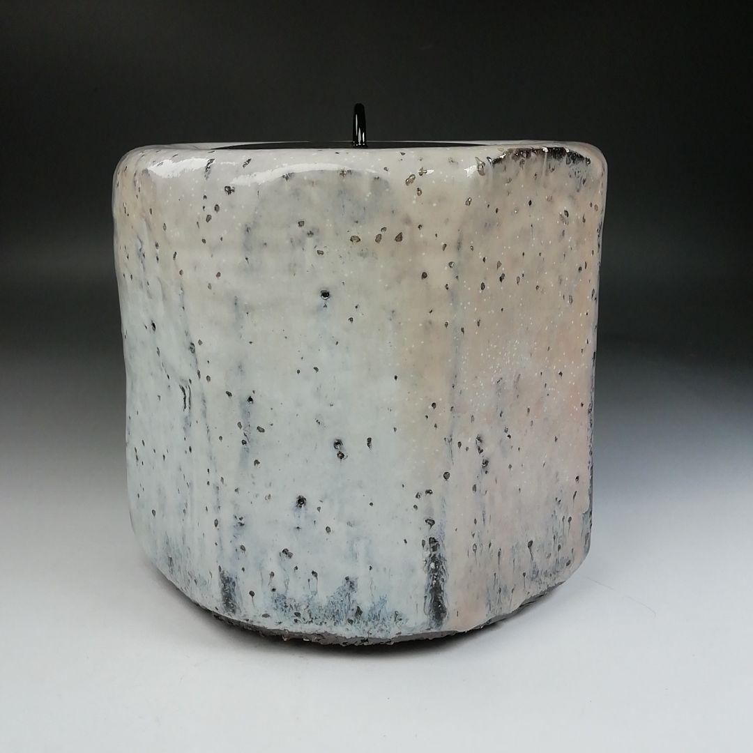 Ｗ２３　水指　『萩　水指』『小萩窯　厚東建信 造』　共箱　茶道具