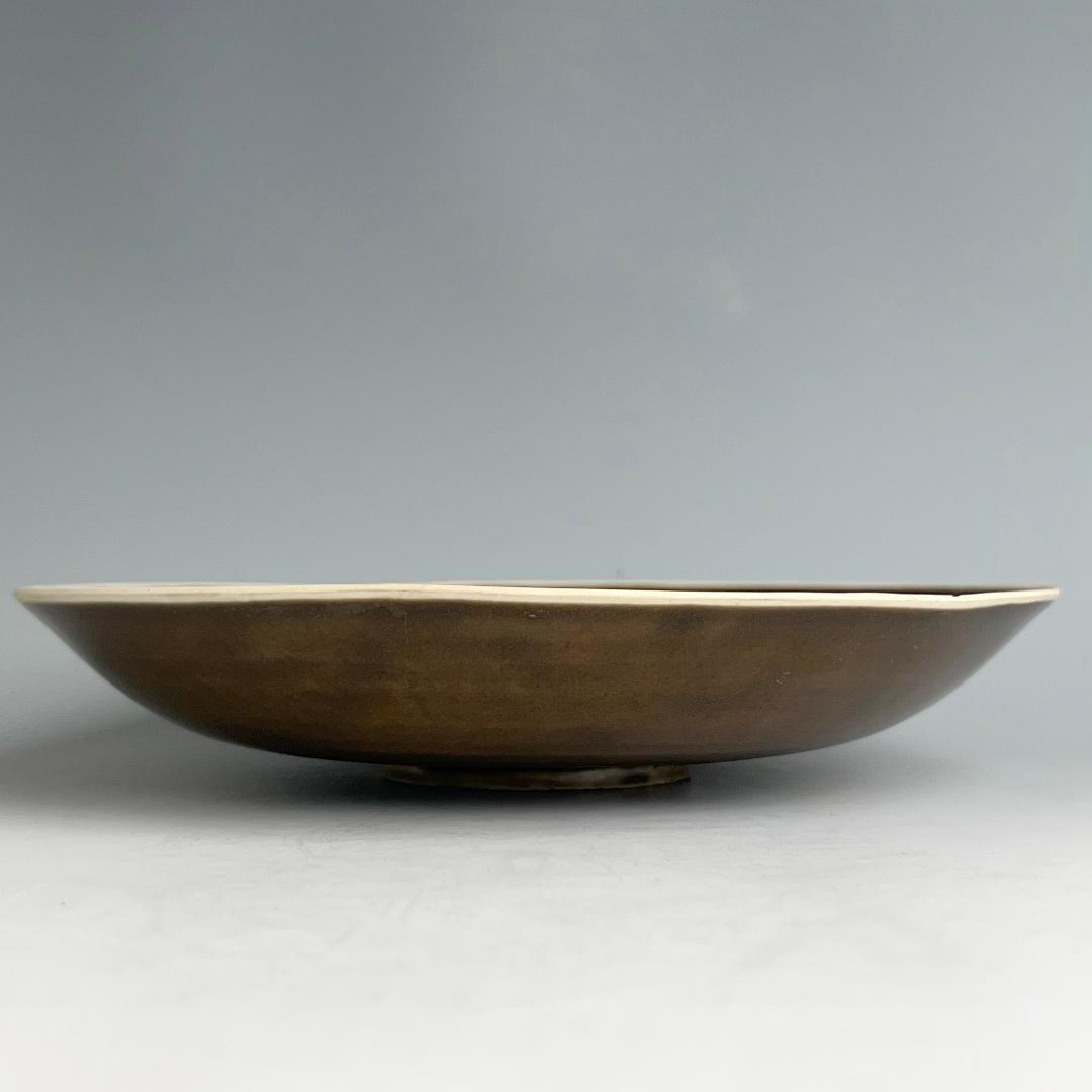 定窯紫金釉鹿紋碗 唐物 中国古玩 中国美術 唐物 擺件 A895