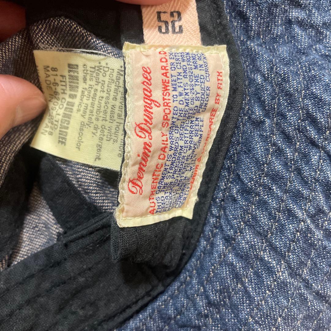 d*2様 2点 デニム＆ダンガリー５２キッズ子供帽子パッチハットdenimdun