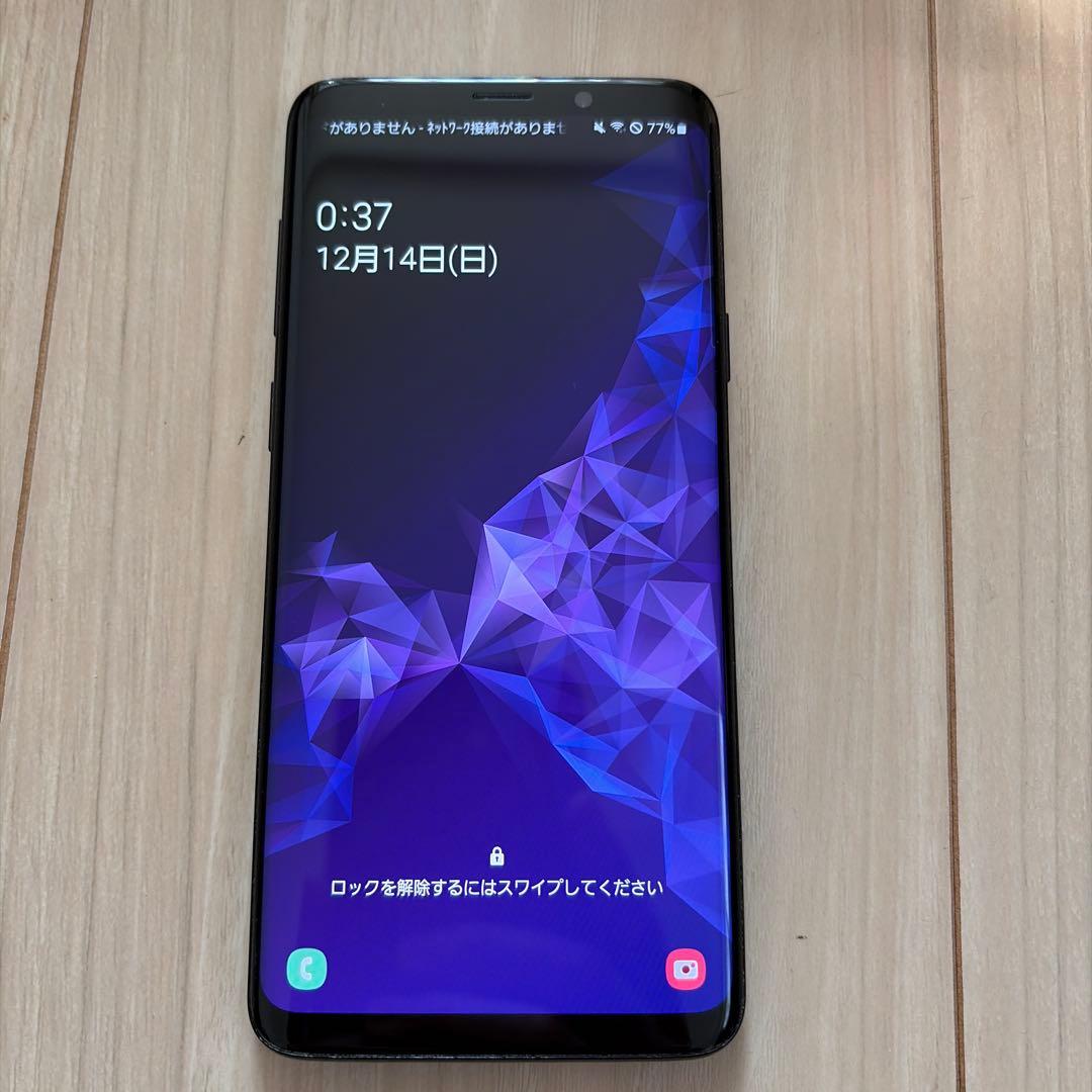 docomo Galaxy S9+ ブラック SIMロック解除済み 訳あり