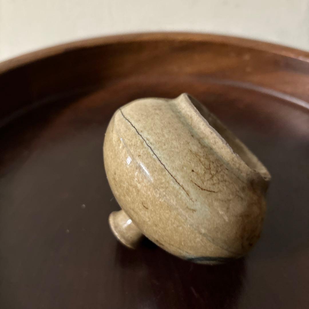 古瀬戸　丹波油壷　古伊万里　江戸時代 小壺 花器 民藝 検:白洲正子李朝