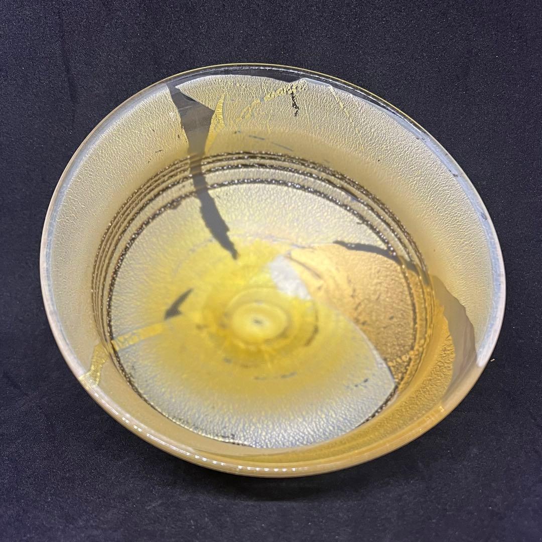 石井康治　金彩硝子　茶碗