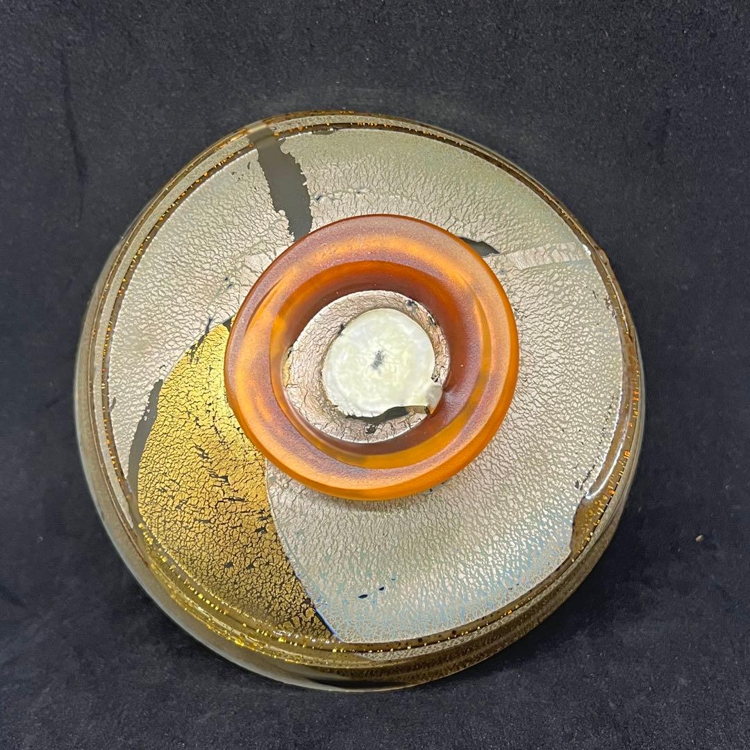 石井康治　金彩硝子　茶碗