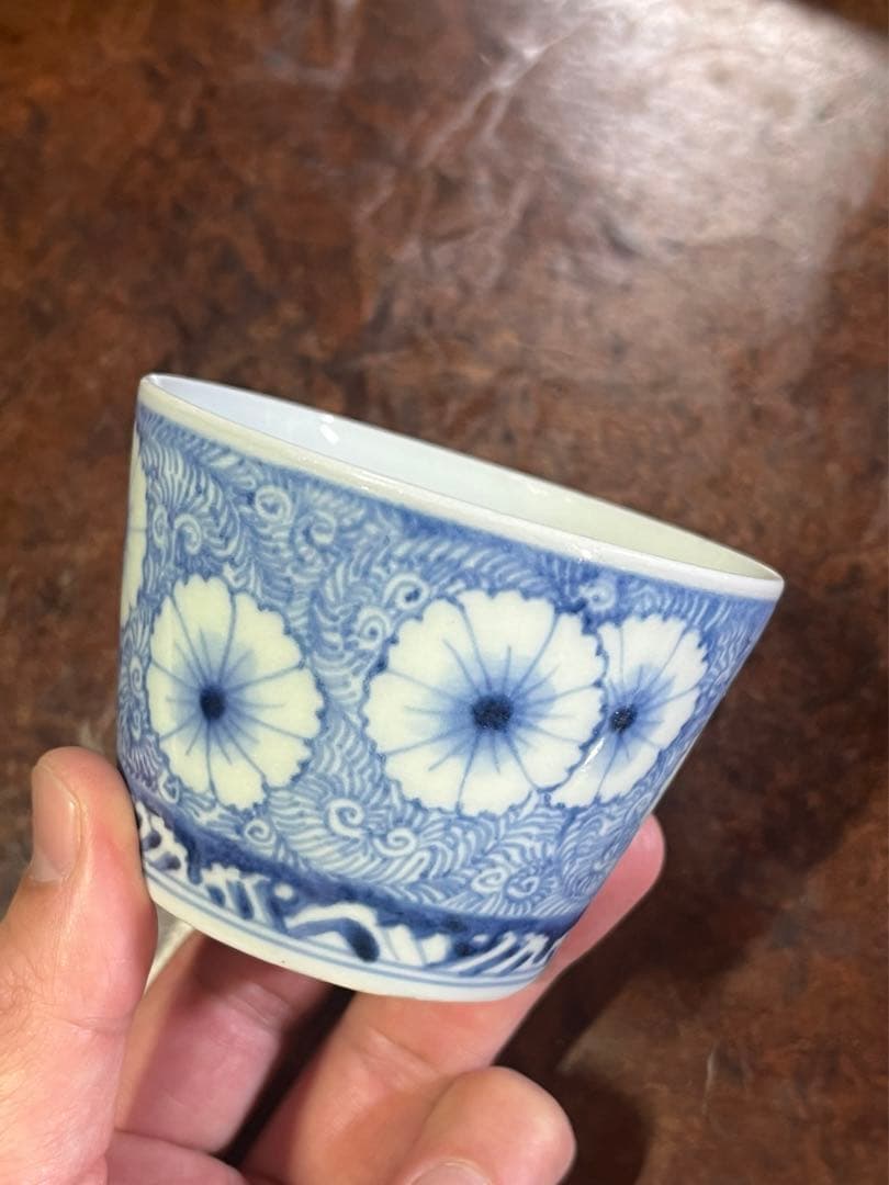 蕎麦猪口　古伊万里　そば猪口　上手　柿右衛門　藍柿右衛門　藍九谷　富貴長春