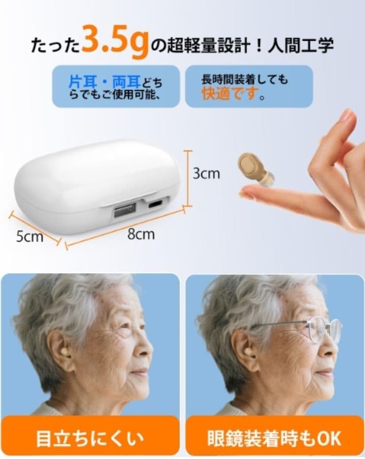 [セット売り19点]集音器　簡単操作・自動電源ON/OFF★新品未使用