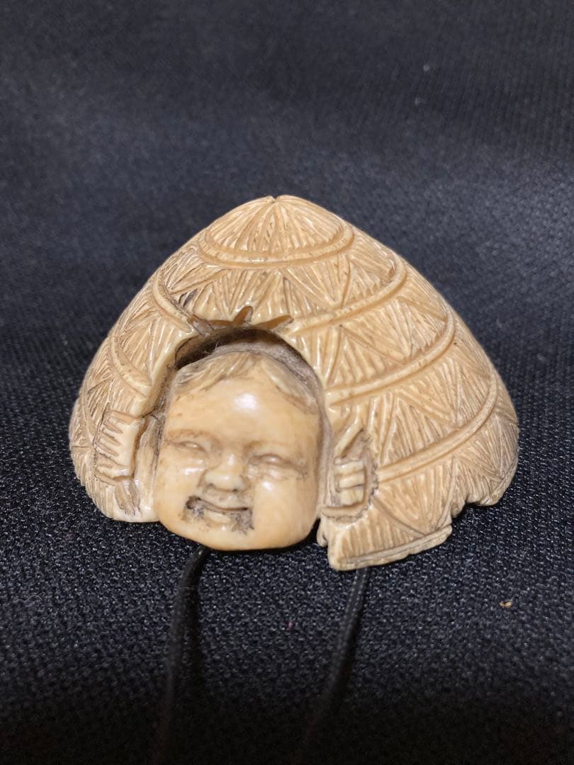 古い根付 天然素材