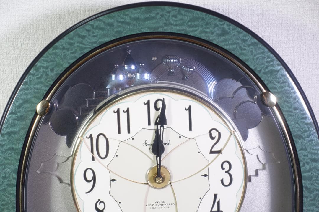 RHYTHM スモールワールド からくり時計 4MN452RH 電波時計