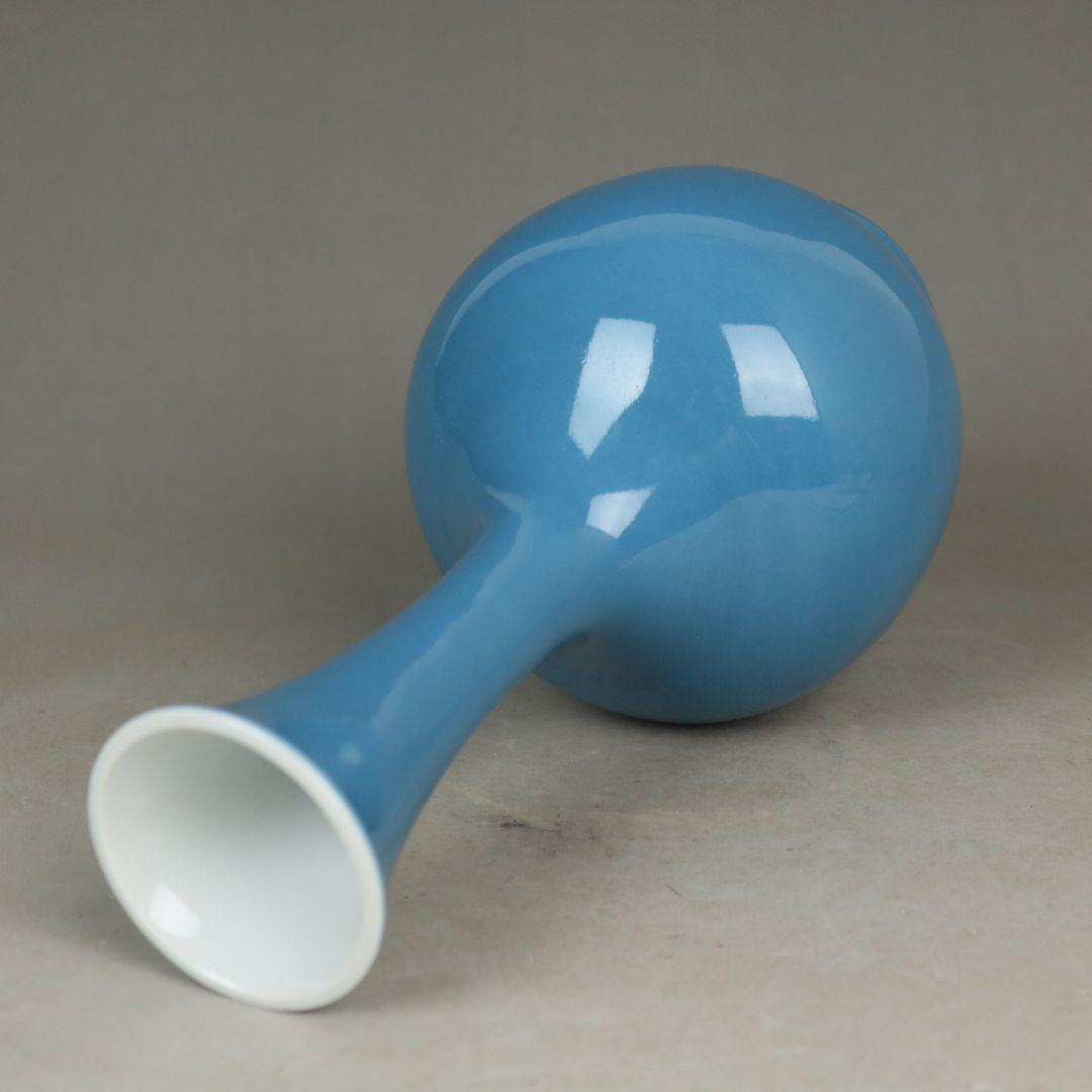 天青釉賞瓶 景徳鎮 陶磁器 装飾品 現代工芸品美術品 置物