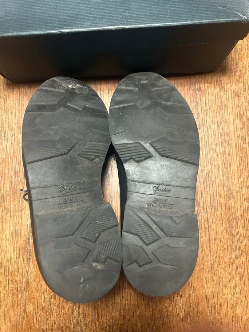 Paraboot ブラック レザー ビジネスシューズ